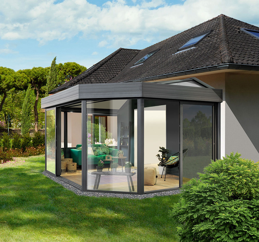 Une véranda aluminium de la gamme Clarence